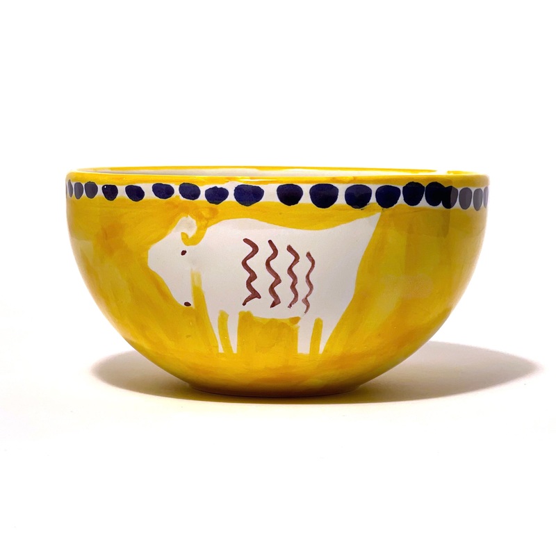 Amalfi Yellow Capra Bowl - 17cm