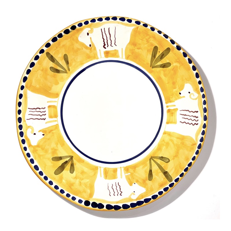 Amalfi Yellow Capra Round Platter - 38cm