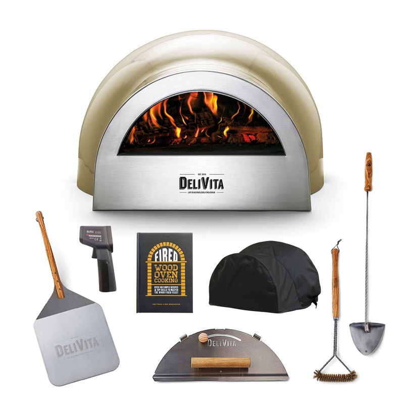 Delivita Wood-Fired Pizza/Oven - Olive Green | Advanced Bundle