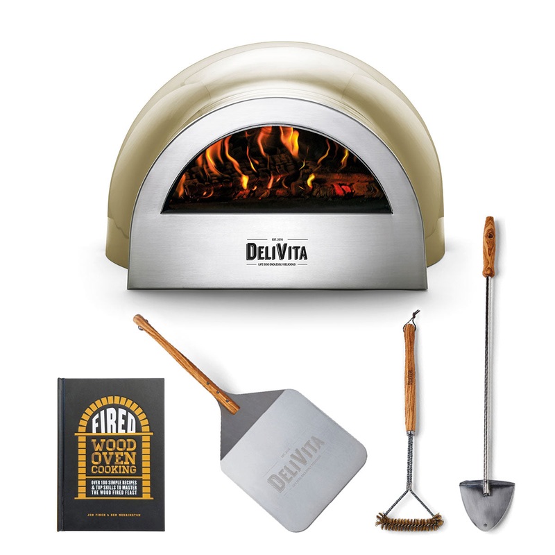 Delivita Wood-Fired Pizza/Oven - Olive Green | Basic Bundle