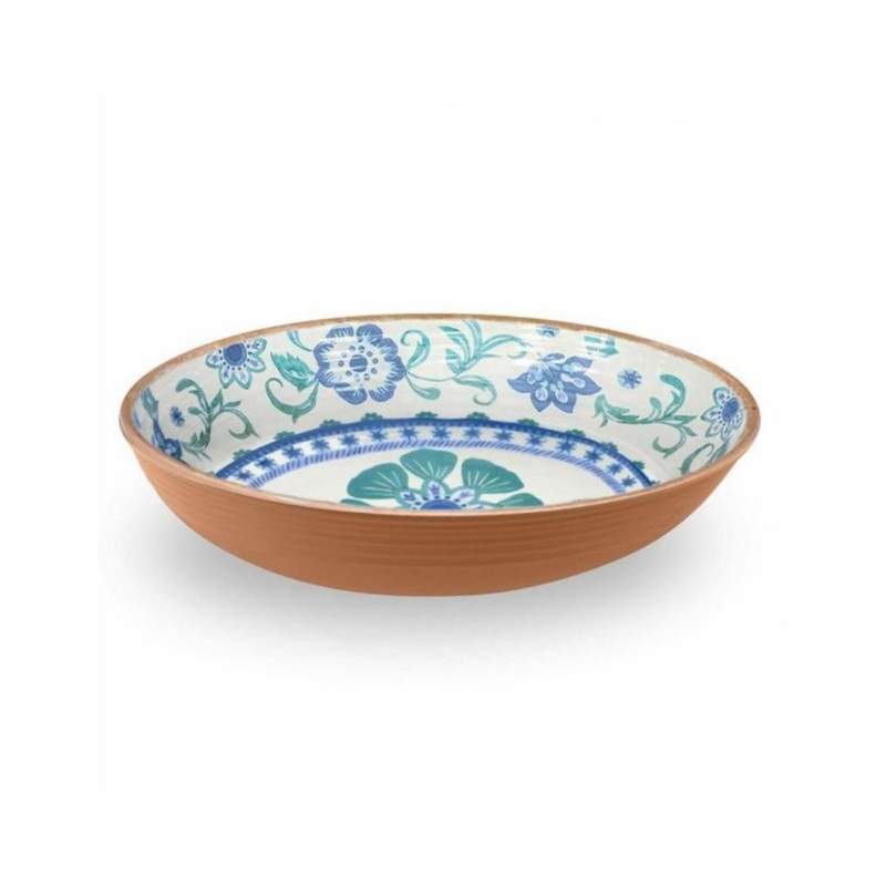 Rio Turquoise Melamine Oval Serving Bowl - 33cm