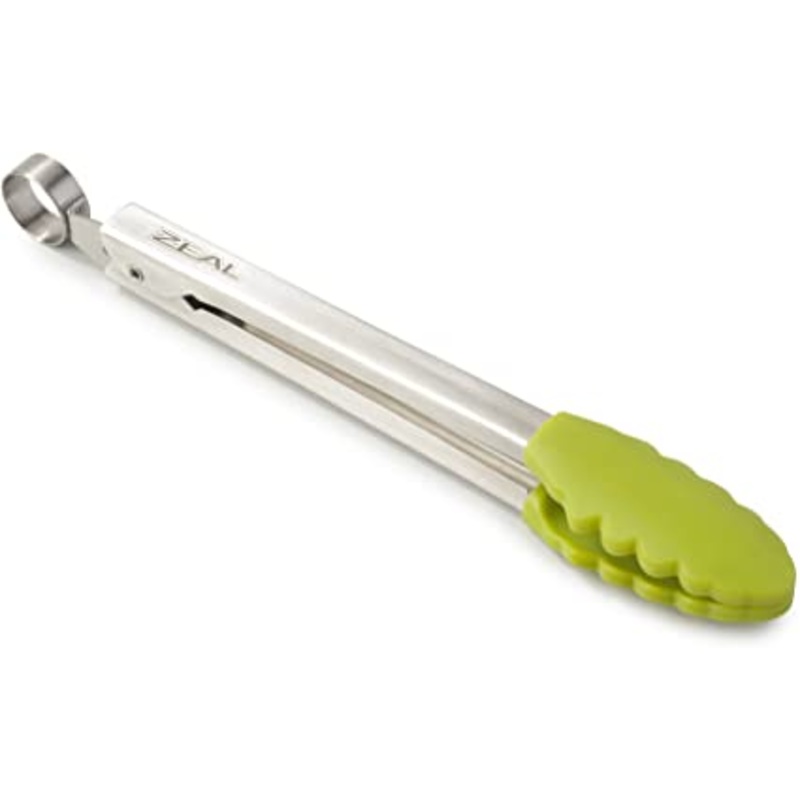 Zeal Mini 20cm Silicone Locking Tongs - Lime Green