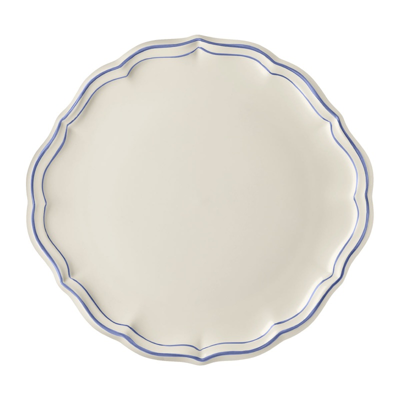 Gien Filet 32cm Serving Plate - Bleu
