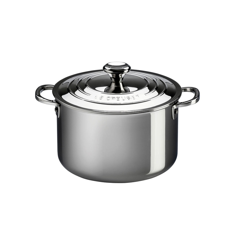 Le Creuset Signature Stainless Steel Stock Pot with Lid - 6.6L