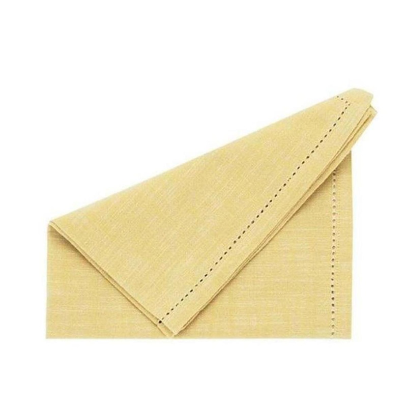 Walton & Co Chambray Set of 4 Napkins - Saffron