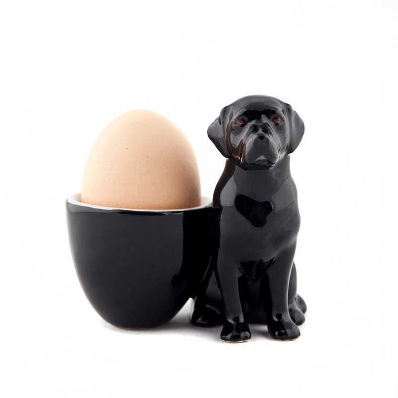 Black Labrador Egg Cup
