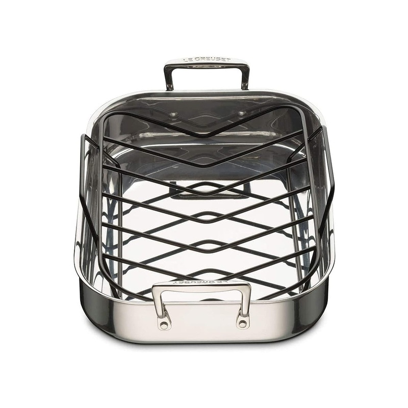 Le Creuset Cooks Special 3-ply Roaster & Rack Bundle