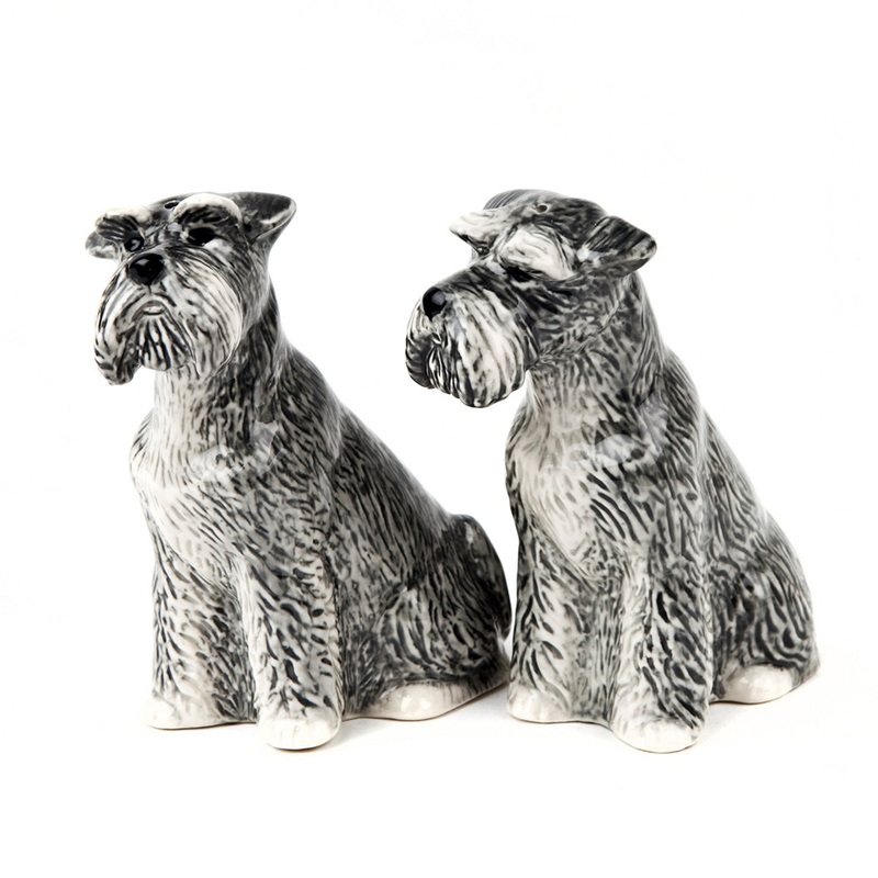 Schnauzer Dog Salt & Pepper Shaker Set