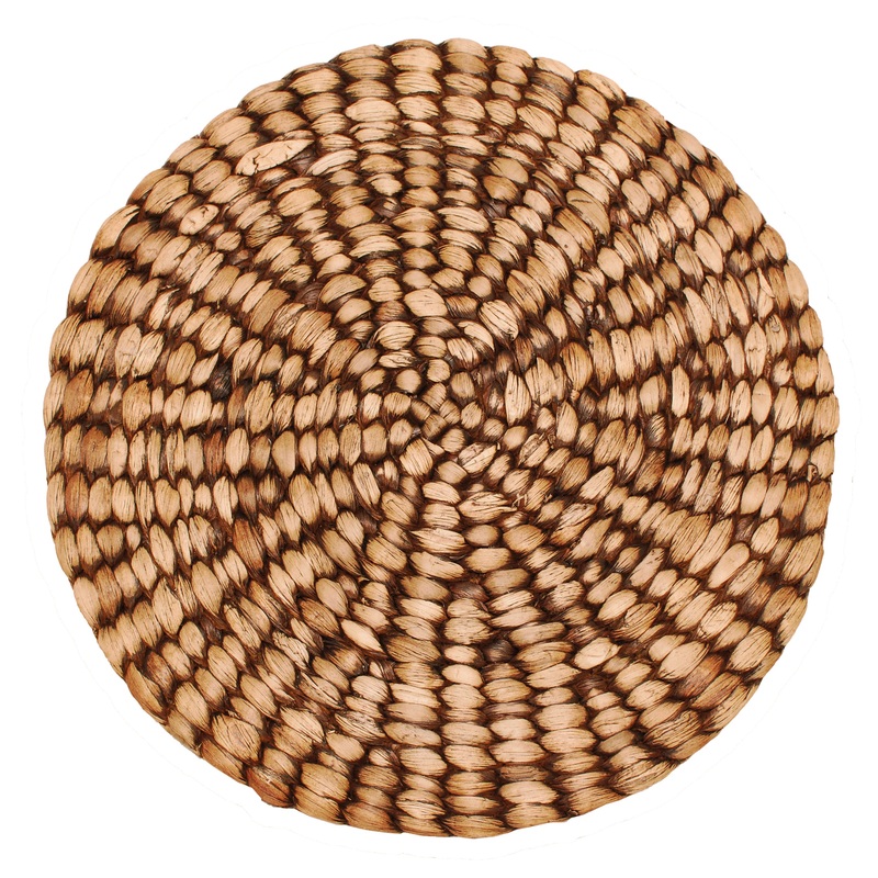 Walton & Co Circular Hyacinth Placemat - Dark Brown