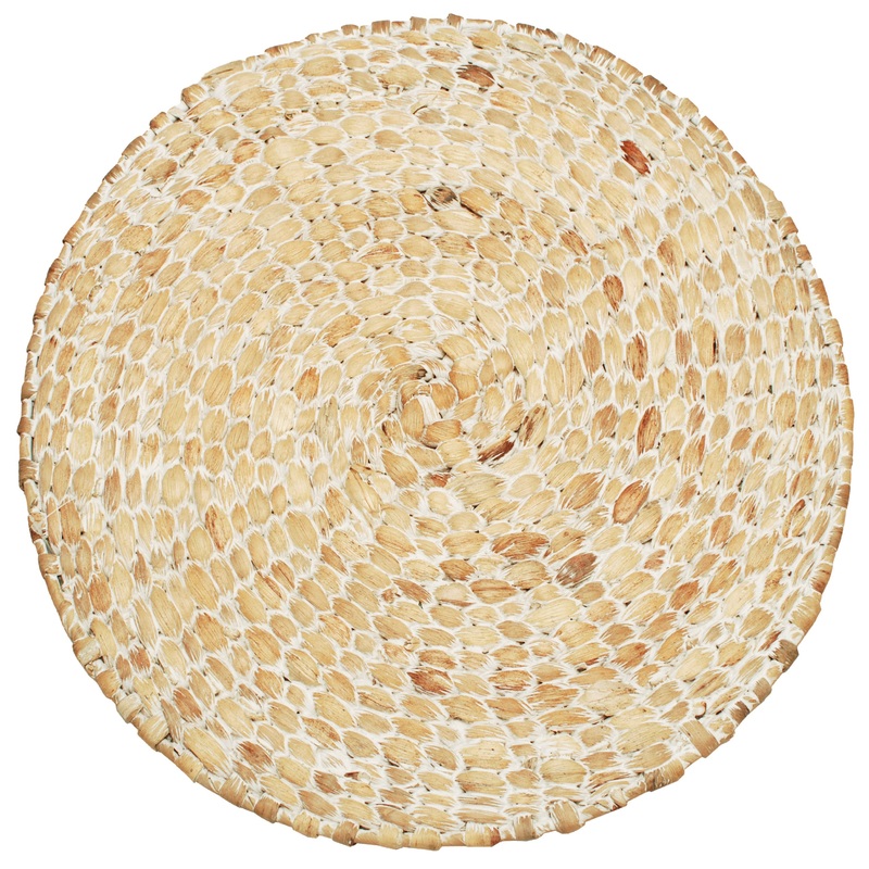 Walton & Co Circular Hyacinth Placemat - White