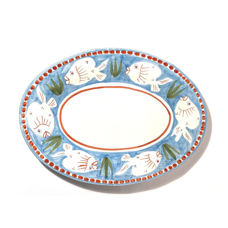 Amalfi Blue Poseidon Oval Dish - 36cm