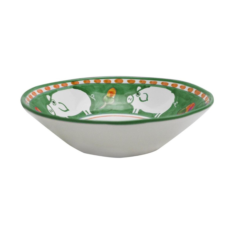 Amalfi Green Cortile Pasta Bowl - 23cm