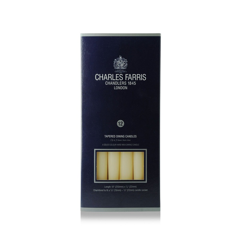 Charles Farris Pack of 12 Dinner Candles | Ivory