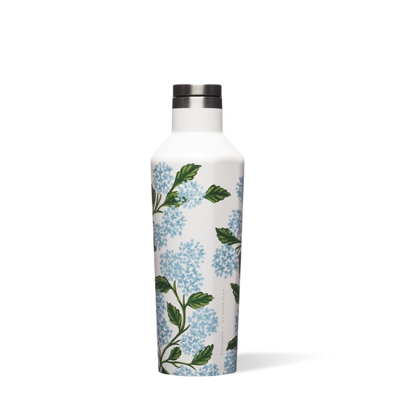 Corkcicle Flask 16oz | Blue Flower