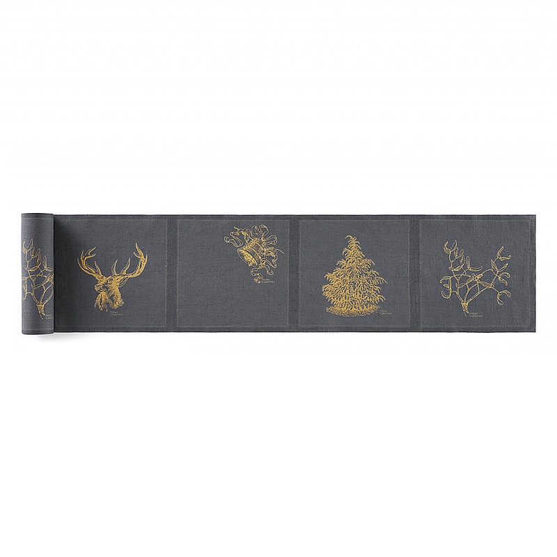 My Drap 12pc Napkin Roll - Xmas Grey