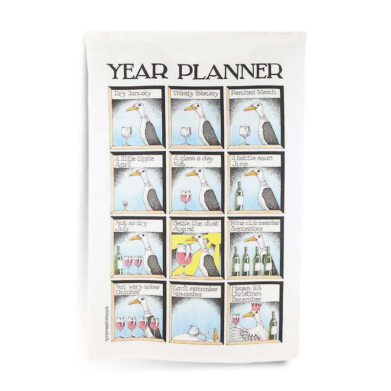 Simon Drew Tea Towel - Planner