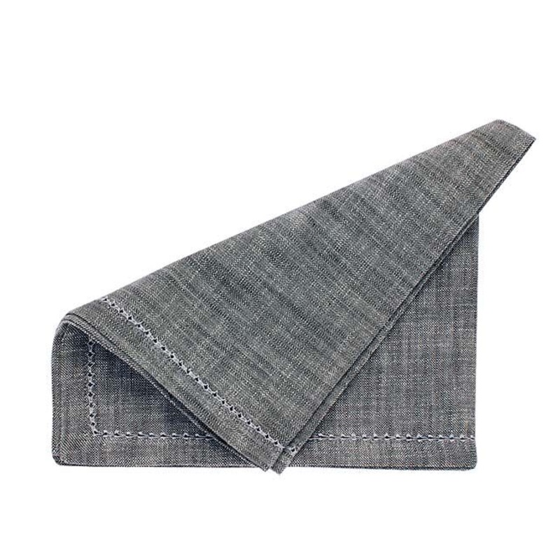 Walton & Co Chambray Set of 4 Napkins - Iron Grey