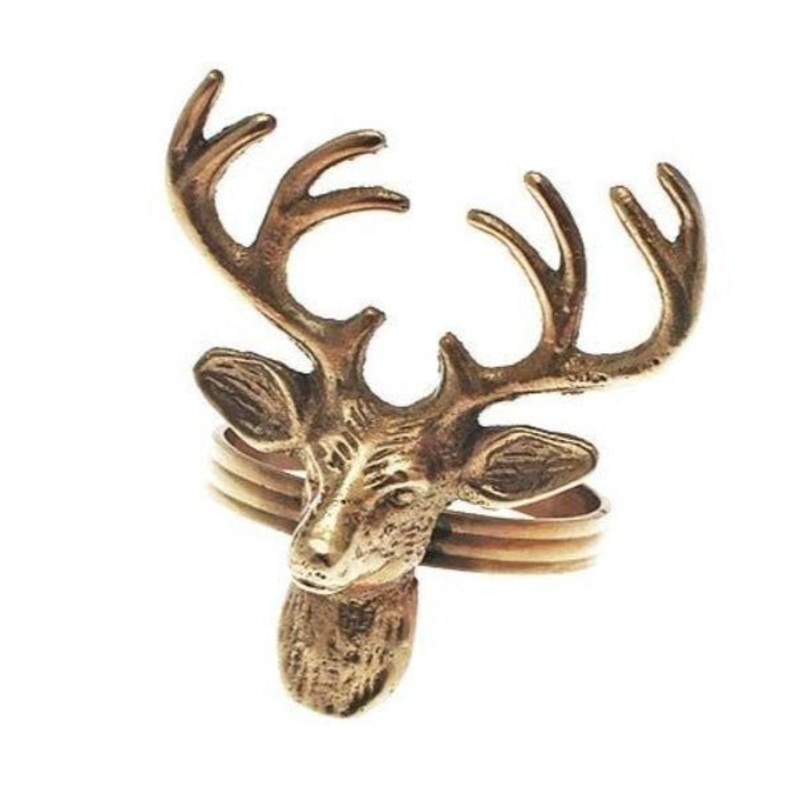 Walton & Co Stag Napkin Ring - Brass
