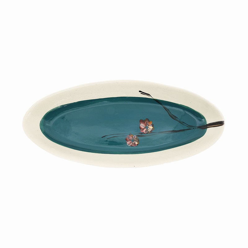 Wonki Ware Cherry Blossom Bamboo Platter - Marine