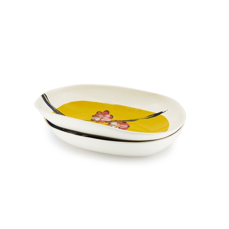 Wonki Ware Cherry Blossom Rice Dish - Chestnut