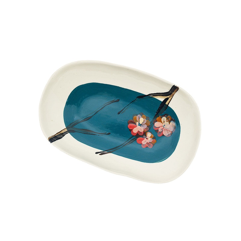 Wonki Ware Cherry Blossom Rice Dish - Marine