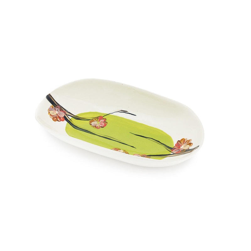 Wonki Ware Cherry Blossom Rice Dish - Pistachio