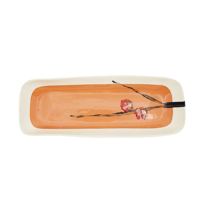 Wonki Ware Small Cherry Blossom Prawn Dish - Salmon