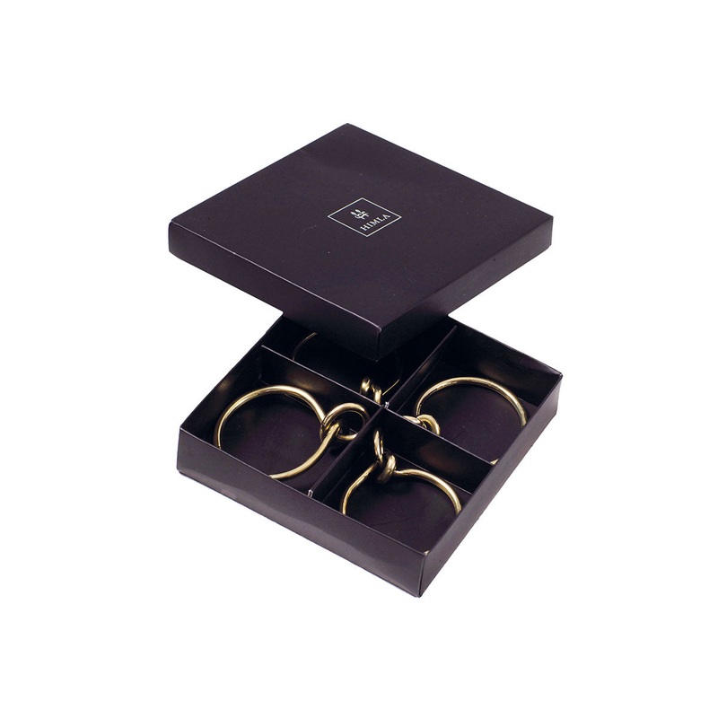 Himla Grinda Knot Napkin Ring (Set of 4) - Brass