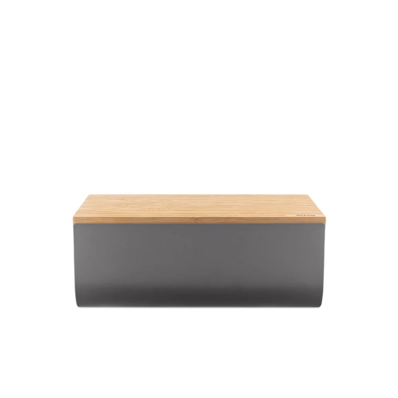 Alessi Mattina Bread Bin - Dark Grey