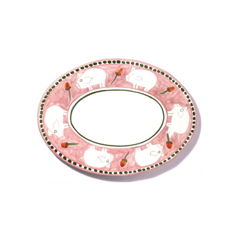 Amalfi Pink Cortile Oval Dish - 36cm
