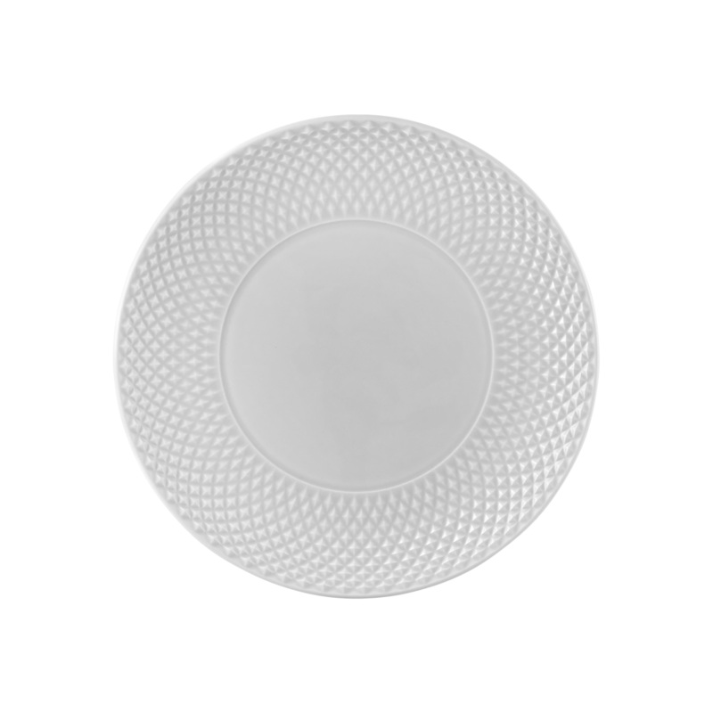 Bordallo Pinheiro Bicos Light Grey Dinner Plate - 28cm