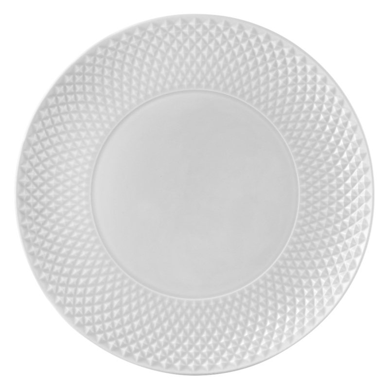 Bordallo Pinheiro Bicos Light Grey Large Plate - 33cm