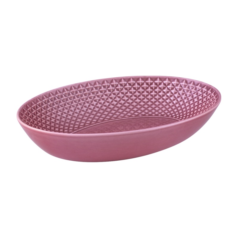 Bordallo Pinheiro Bicos Pink Oval Bowl