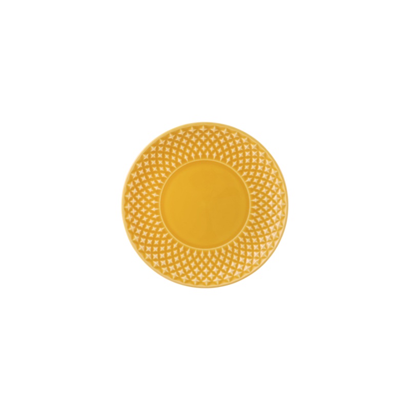 Bordallo Pinheiro Bicos Yellow Bread Plate