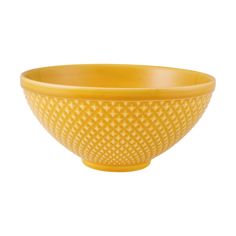 Bordallo Pinheiro Bicos Yellow Salad Bowl
