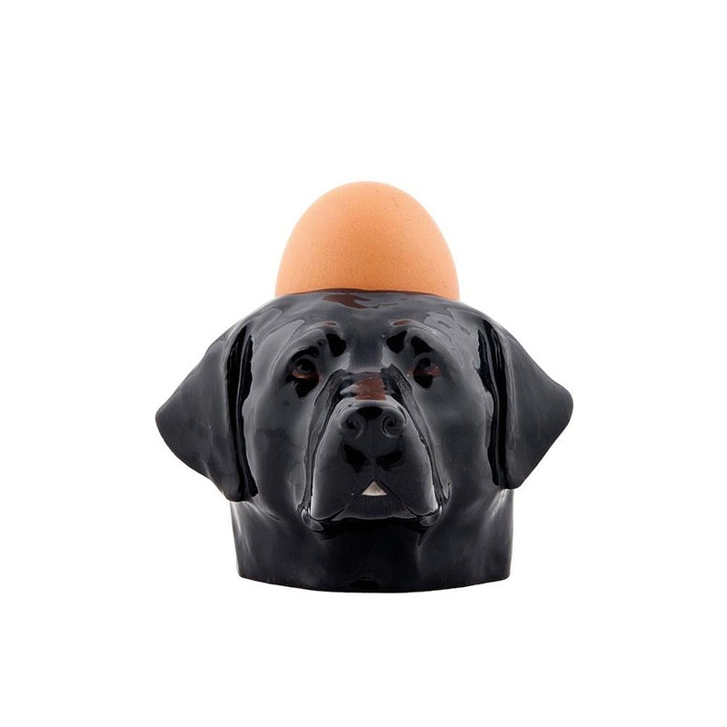 Black Labrador Face Egg Cup