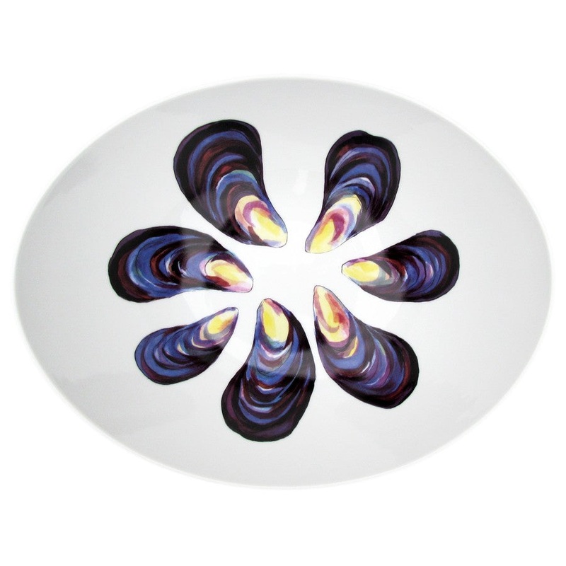 Richard Bramble 18cm Oval Bowl - Mussels