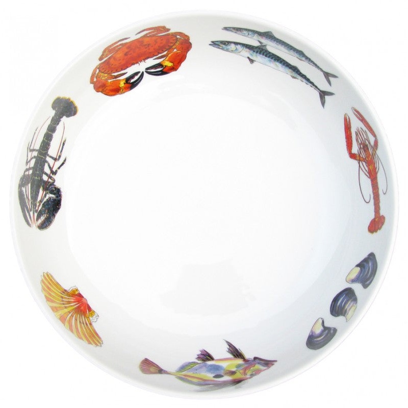 Richard Bramble 28cm Round Bowl Mixed Fish