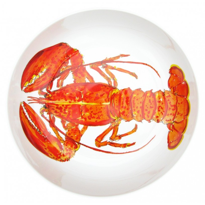 Richard Bramble 28cm Round Bowl Red Lobster