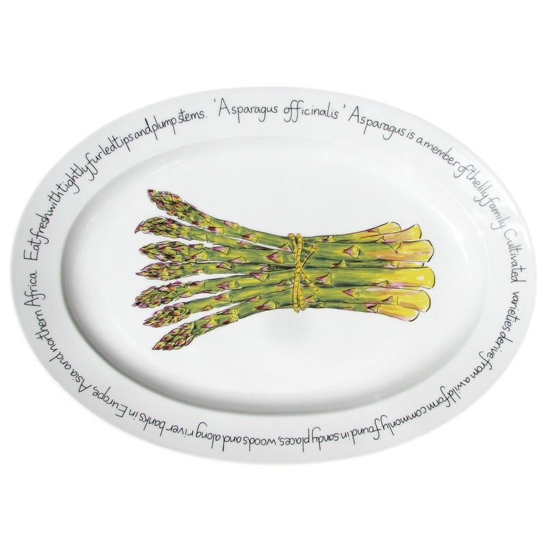Richard Bramble Oval Plate 39cm - Asparagus