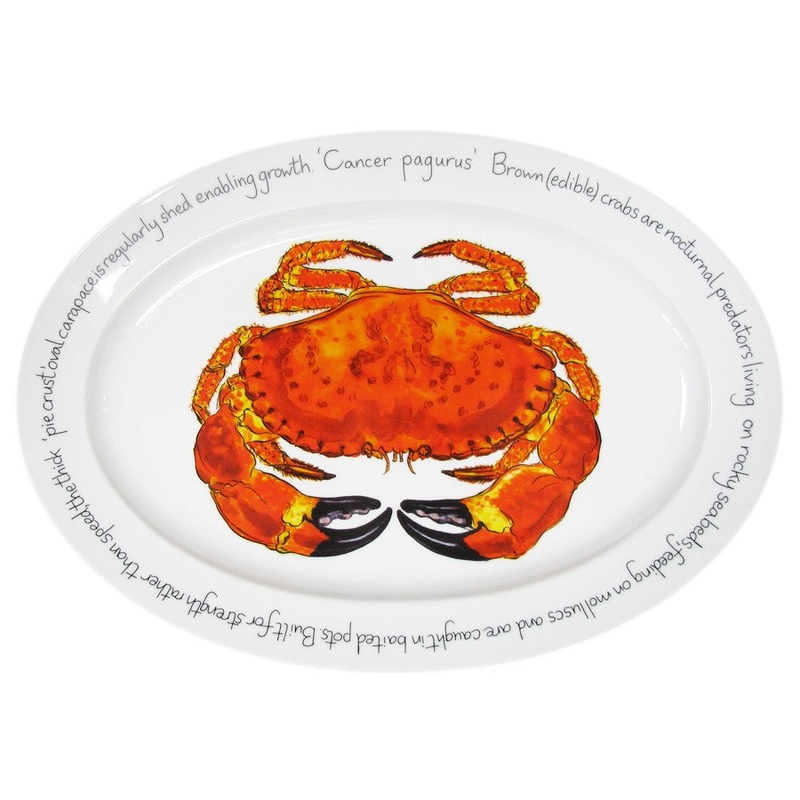 Richard Bramble Oval Plate 39cm - Crab