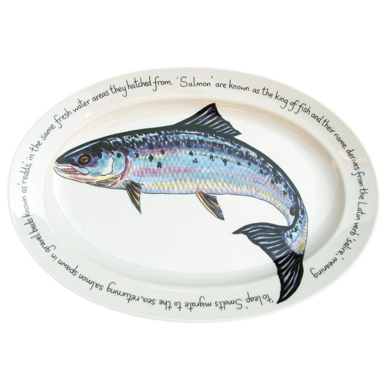 Richard Bramble Oval Plate 39cm - Salmon
