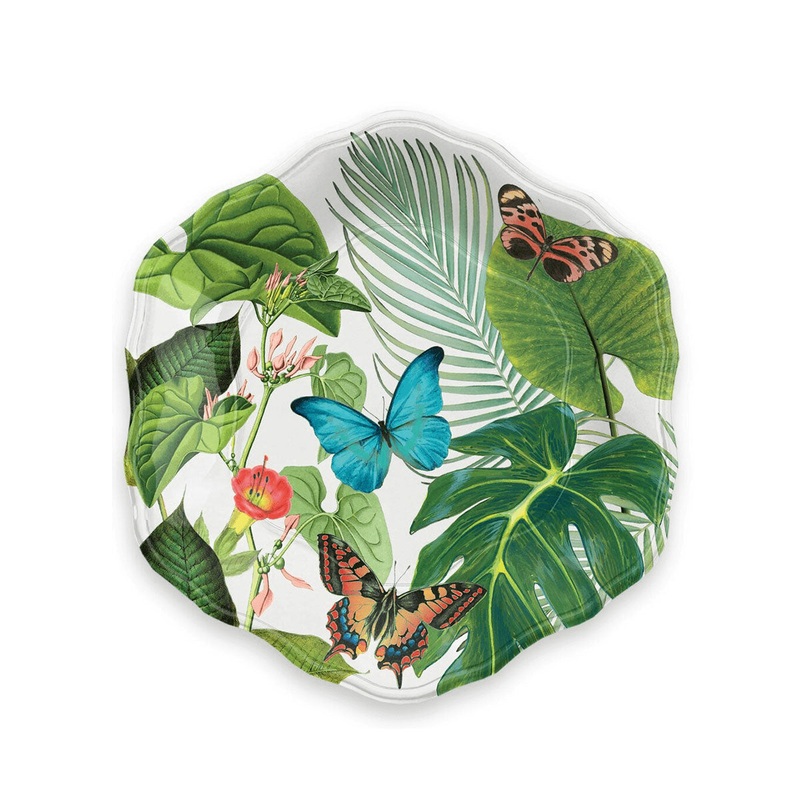Amazon Floral Melamine Salad Plate - 24cm