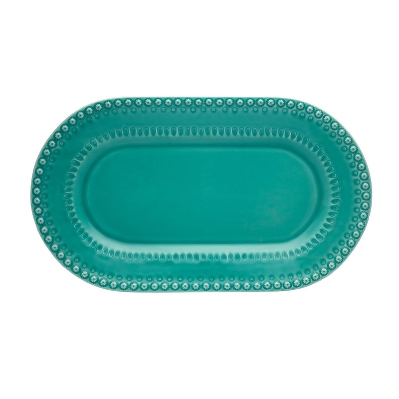 Bordallo Pinheiro Fantasy Oval Platter - Aqua