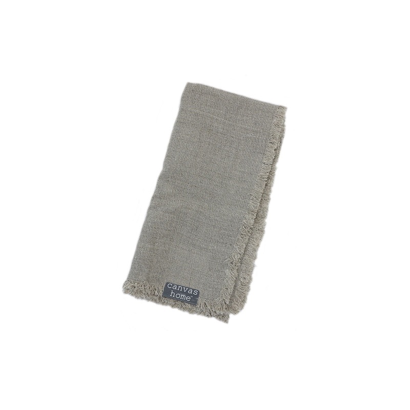 Canvas Home Linen Fringe Napkin - Natural