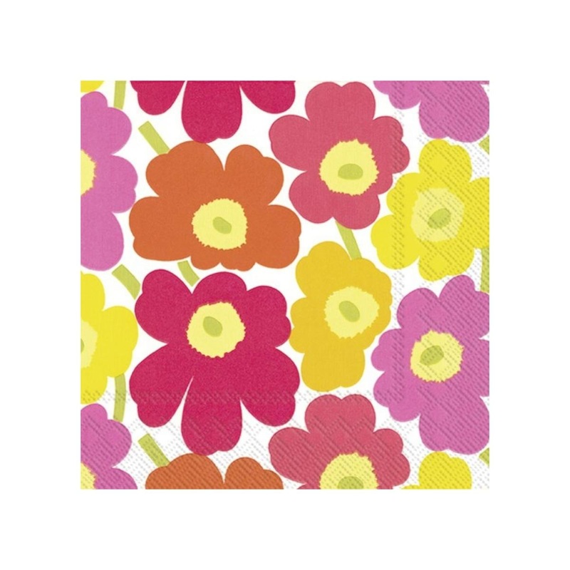 Marimekko Pack of 20 Paper Napkins - Mini Unikko Flowers