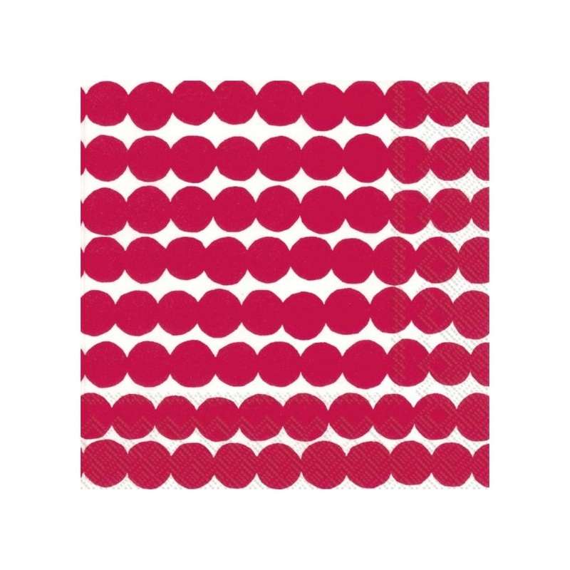 Marimekko Pack of 20 Paper Napkins - Rsymatto Red