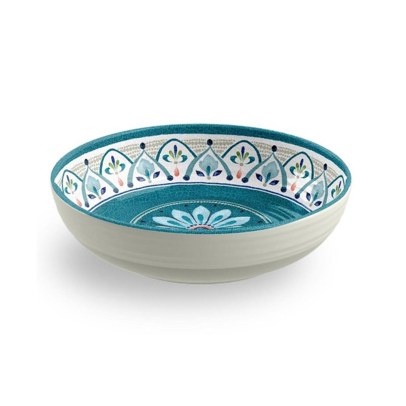 Moroccan Medallion Melamine Serve Bowl - 31cm