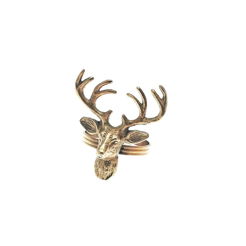 Walton & Co Stag Napkin Ring - Gold