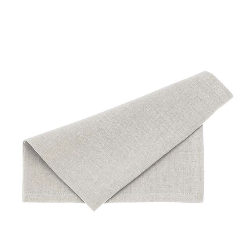 Walton & Co Set of 2 Linen Napkins - Pale Grey